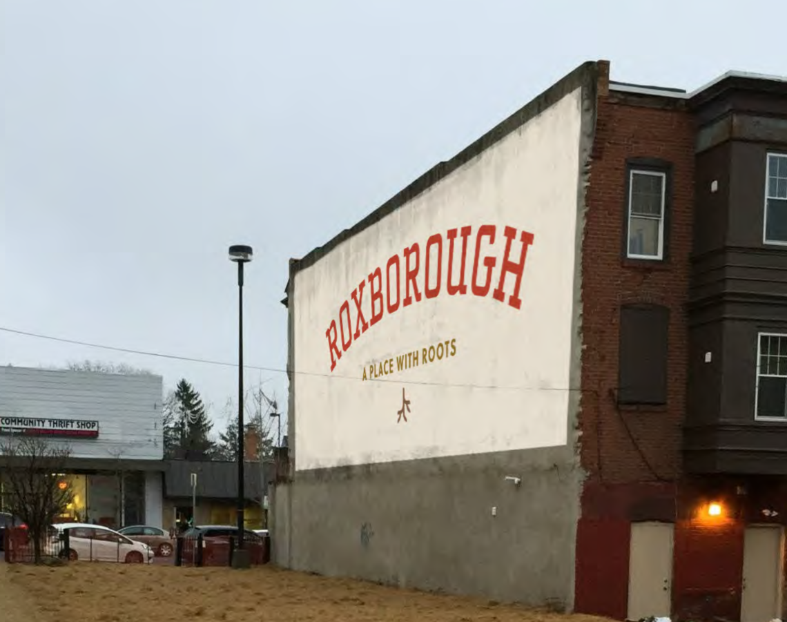 Photo: Roxborough logo sample mural application